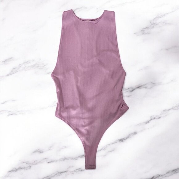 Victoria Sport Bodysuit Size Medium Ribbed One Piece Racerback Victoria's Secret - Picture 2 of 6